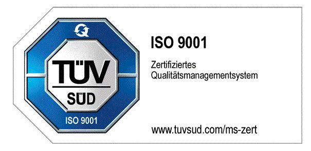 TÜV SÜD ISO 9001 Zertifikat